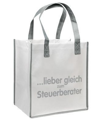Kunstfasertragetaschen | weiß/grau | für 2-3 Ordner - ab € 3,09 / Stück - Materialstärke 130gr/m²